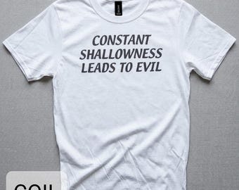 COIL 'Constant Shallowness' T-shirt 80s Industrial Band Shirt Experimental Electronic Graphic Tee Darkwave Throbbing Gristle