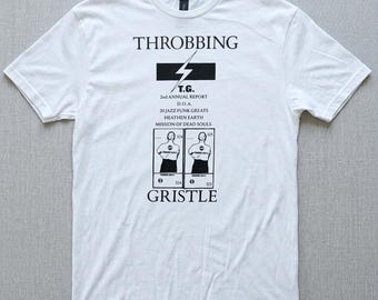 Throbbing Gristle Logo T-shirt, TG Shirt, Industrial Music, Music