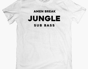 ジャングルTシャツ、ドラムンベースDnB 90年代UKレイヴハードコアTシャツミュージックシャツオールドスクールジャングルヴィンテージスタイルグラフィックユニセックス