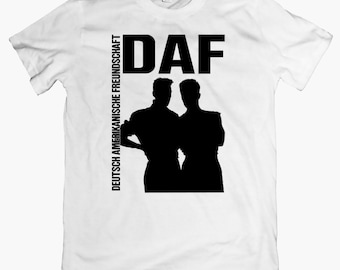DAF T-shirt,  nitzer ebb front 242 grauzone SPK der plan ike yard daf x-mal deutschland grauzone liaisons dangereuses mania d