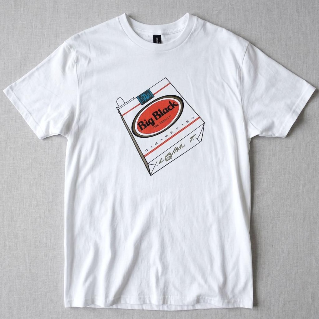 how much is a sleeve of cigarettes BIG BLACK 'cigarettes' T-shirt 80s Noise Rock Shellac Band Tee Industrial  Post Punk Vintage Style Alternative Unisex