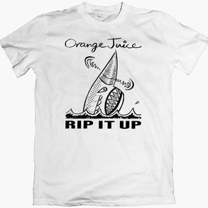 ORANGE JUICE Rip It Up T-shirt/Langarmshirt Josef K Feuerwehr Pastelle Postkarte Pastelle Post Punk