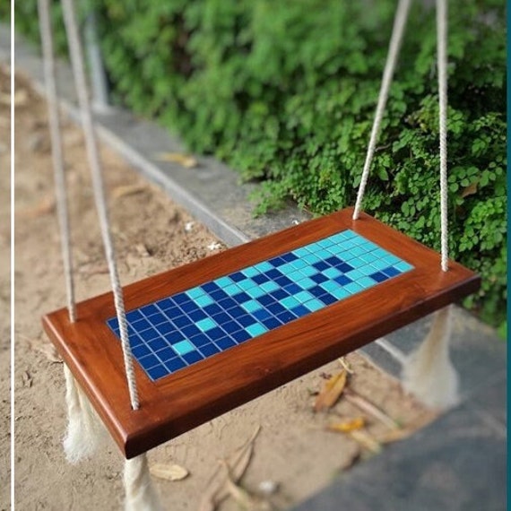 Indoor Swing Rope Swing Swing With Mosaic Tiles Swing for Etsy