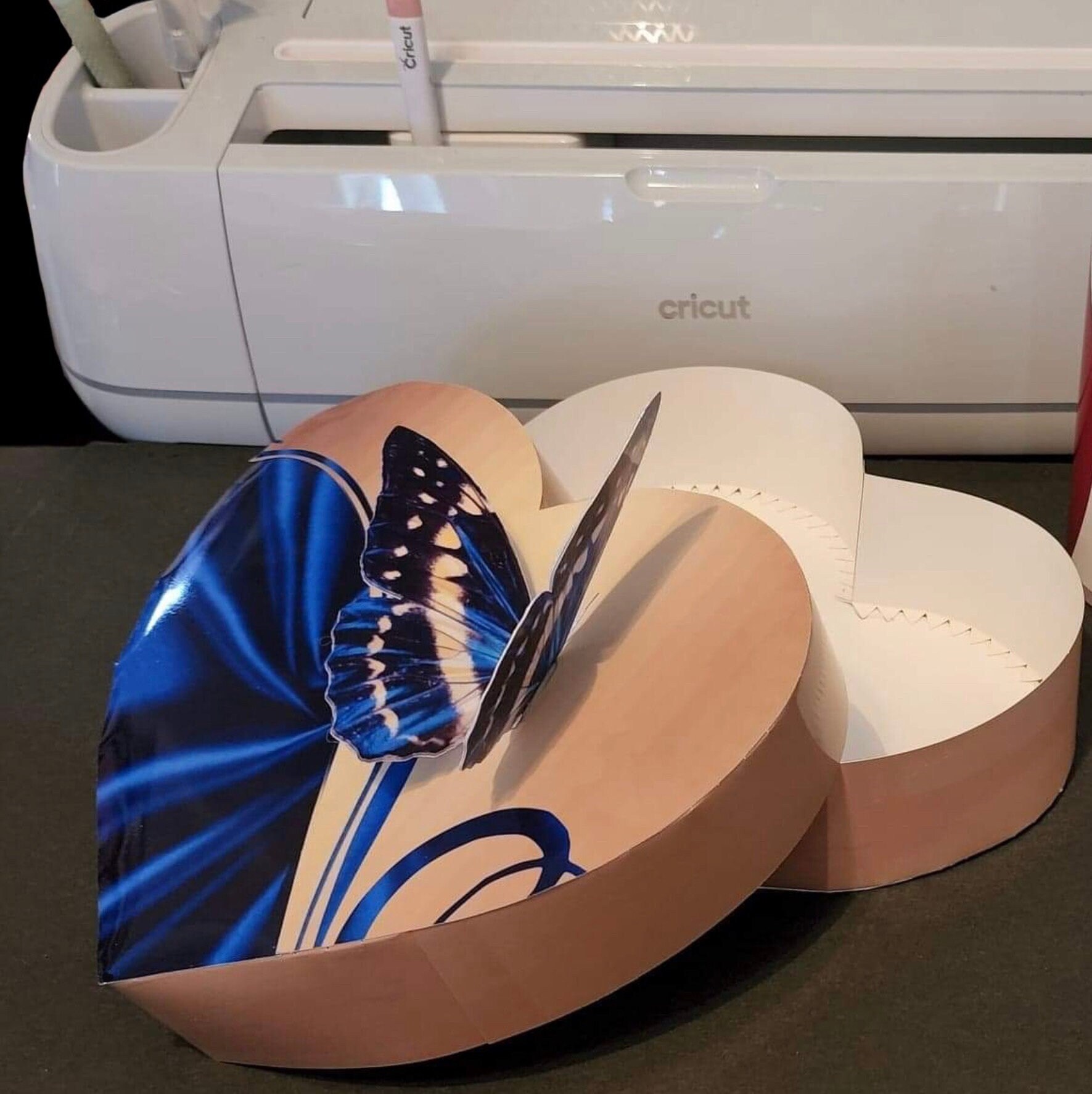 Printable 3D Butterfly Heart Favor / Gift Box - Etsy
