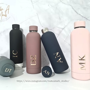 Personalised Water Bottle 500mL | Insulated Stainless Steel Bottle | Bridesmaid Gift | Personalised Gift | Personalised Bottle Water Bottle