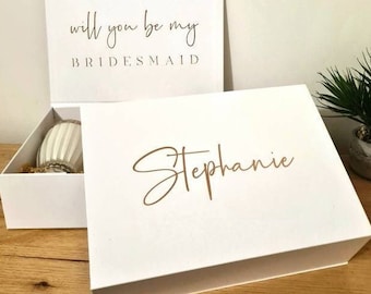 Magnetic Gift Box, Personalized Gift Box, Personalized Bridesmaid Gift Box, Groomsman Giftbox Bridesmaid Proposal Box, Personalised Gift Box