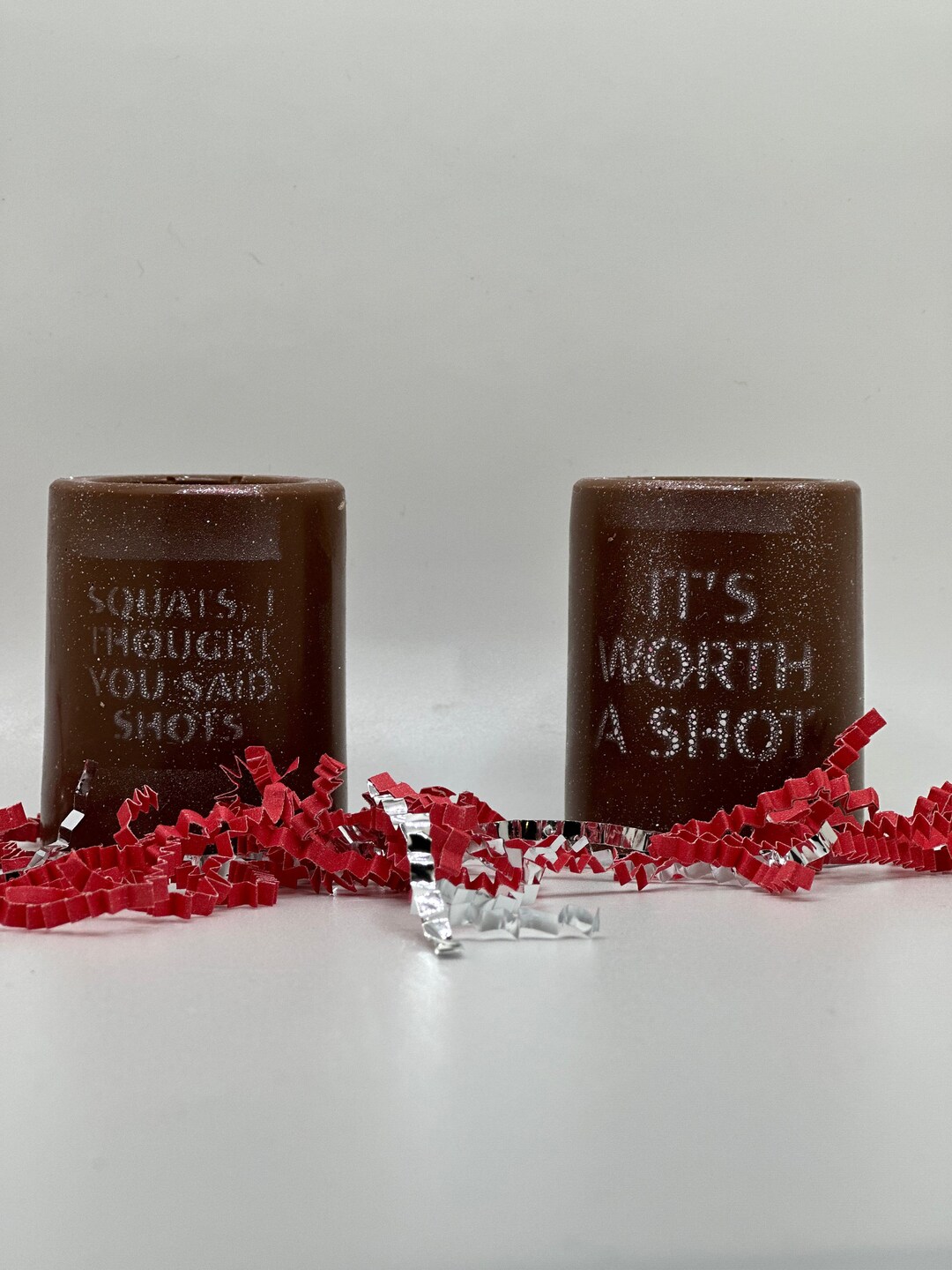 2 Chocolate Shot Glasses Gift Set Etsy