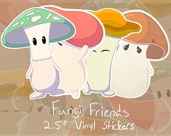 Fungi Friends Vinyl Stickers