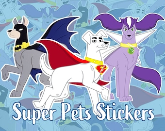 Super Pets Vinyl Stickers