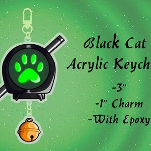 Black Cat Acrylic Keychain