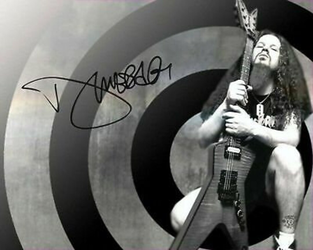 dimebag darrell signed guitar