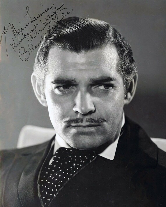 Clark Gable Autographed Reprint 8" x 10" glossy photo Reprint 