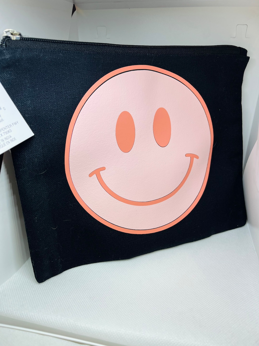 Smiley Makeup Bag Smiley Face Cute Smile Face Pouch Pink Smiley Face