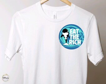 EAT THE RICH Tee | Orca Eat the Rich Shirts | Funny Orca Tee Shirts | Orcas Flipping Boats