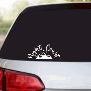 Night Court Car Decal/A Court of Thorns and Roses/Velaris Car Decal/ACOTAR vinyl decal/Acotar Gifts/Bookish Laptop Sticker/The Night Court