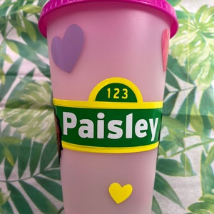 Benutzerdefinierte Kalte Tassen mit Deckel & Stroh, personalisierter Becher, Personalisierter Wiederverwendbarer Becher mit Stroh, 16 und 22 oz