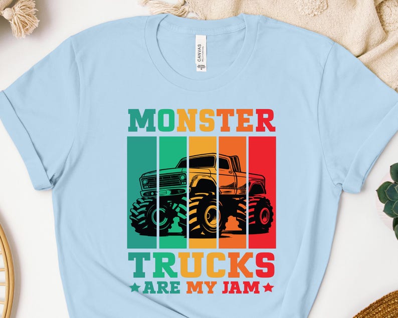 Monster Truck Are My Jam Shirt, Monster Truck Sweatshirt, Monster Truck Hoodie, Race Car Birthday, Monster Truck Birthday Gift image 5