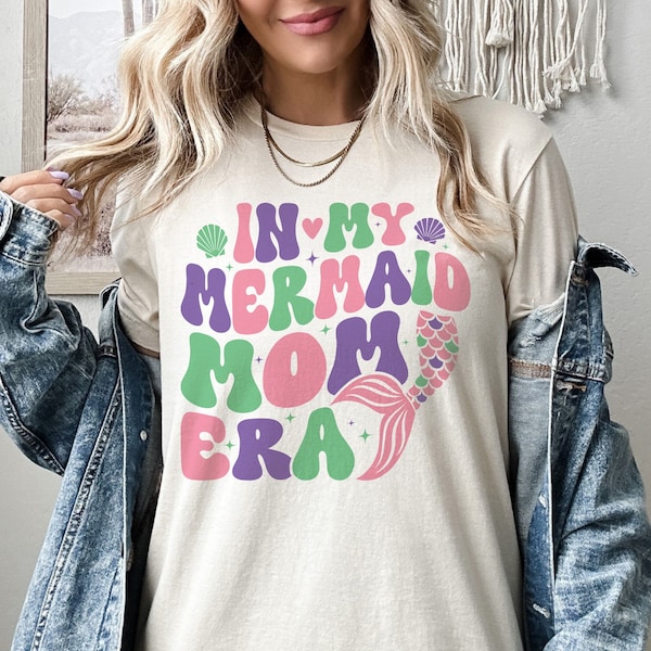 In My Mermaid Mom Era Shirt, Mermaid Mom Party Sweatshirt, Birthday Mom Hoodie, Girl Mermaid Shirt, Mermaid Lover TShirt