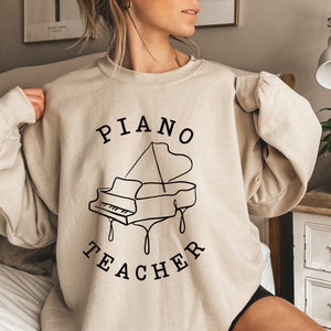 Piano Teacher Shirt, Pianist Sweatshirt, Musician Hoodie, Piano Gifts, Pianist Shirt, Keyboard Shirt, Musician Tee, Gift For Pianist