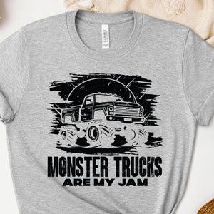 Monster Truck Are My Jam Shirt, Monster Truck Sweatshirt, Monster Truck Hoodie, Race Car Birthday, Monster Truck Birthday Gift image 5