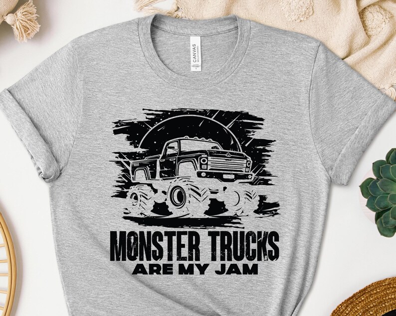 Monster Truck Are My Jam Shirt, Monster Truck Sweatshirt, Monster Truck Hoodie, Race Car Birthday, Monster Truck Birthday Gift image 5