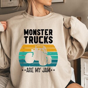 Monster Truck Are My Jam Shirt, Monster Truck Sweatshirt, Monster Truck Hoodie, Race Car Birthday, Monster Truck Birthday Gift Bild 4