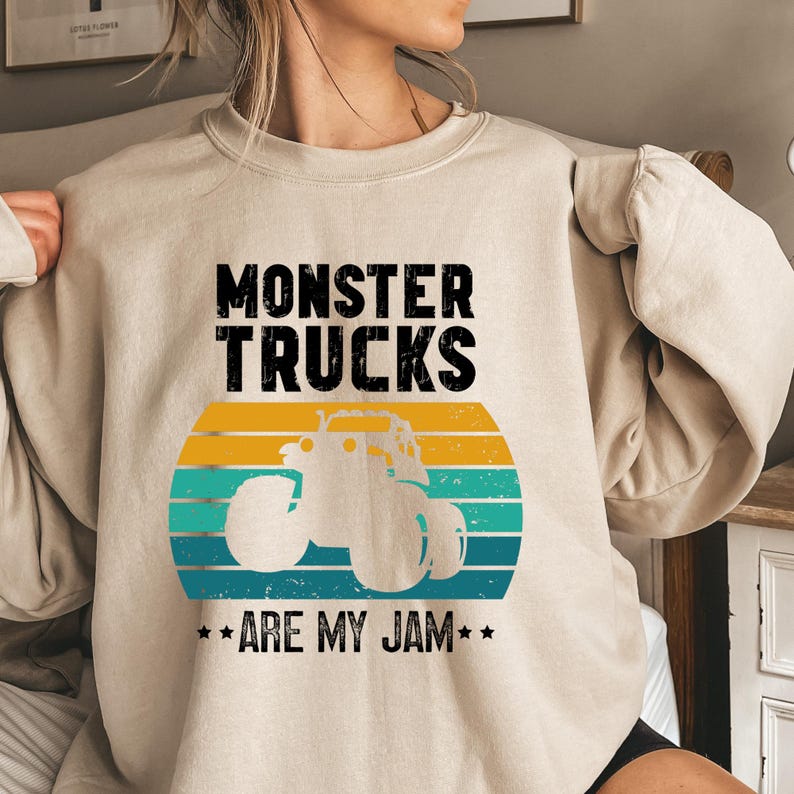 Monster Truck Are My Jam Shirt, Monster Truck Sweatshirt, Monster Truck Hoodie, Race Car Birthday, Monster Truck Birthday Gift Bild 4