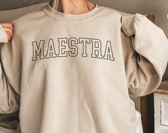 Maestra Shirt, Spanish Teacher Sweatshirt, Bilingual Teacher Hoodie, Latina Teacher Appreciation Gift, Back To School Tee