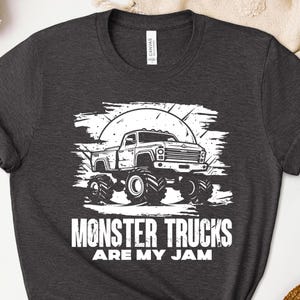 Monster Truck Are My Jam Shirt, Monster Truck Sweatshirt, Monster Truck Hoodie, Race Car Birthday, Monster Truck Birthday Gift image 3