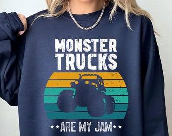 Monster Truck Are My Jam Shirt, Monster Truck Sweatshirt, Monster Truck Hoodie, Race Car Birthday, Monster Truck Birthday Gift