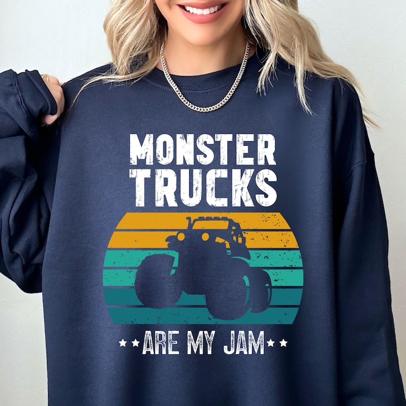 Monster Truck Are My Jam Shirt, Monster Truck Sweatshirt, Monster Truck Hoodie, Race Car Birthday, Monster Truck Birthday Gift Bild 1