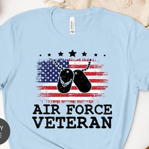 Air Force Veteran Shirt, Military Veteran Sweatshirt, Sweatshirt, Proud Airman Hoodie, USAF Tee, Patriotic Crewneck, Air Force Gift for Him image 5