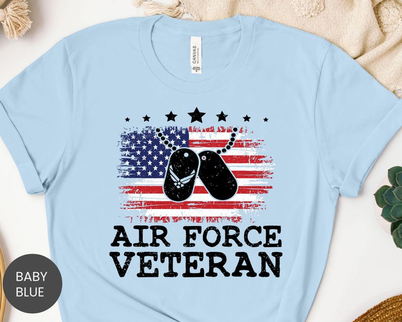 Air Force Veteran Shirt, Military Veteran Sweatshirt, Sweatshirt, Proud Airman Hoodie, USAF Tee, Patriotic Crewneck, Air Force Gift for Him image 5