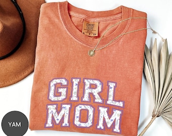Comfort Colors® Girl Mom Shirt, Mama Sweatshirt, Mom of Girls Shirt, Girl Mama Tee, Mom Crewneck, Girl Mom Gift, Gender Announcement Shirt