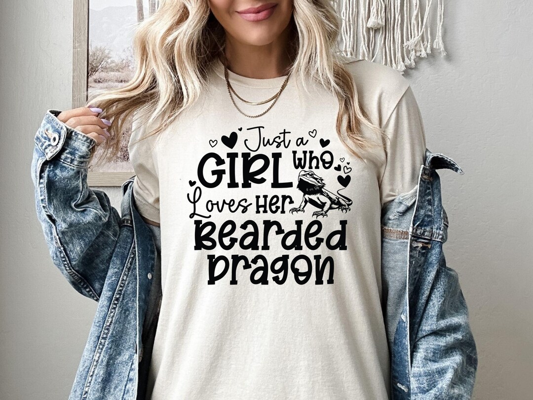 Just A Girl Who Loves Her Bearded Dragon Shirt, Bearded Dragon ...