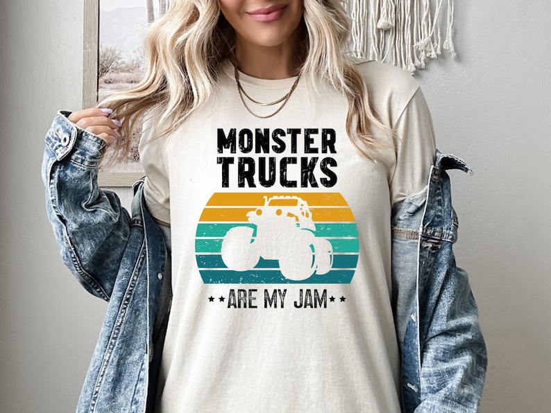 Monster Truck Are My Jam Shirt, Monster Truck Sweatshirt, Monster Truck Hoodie, Race Car Birthday, Monster Truck Birthday Gift Bild 2