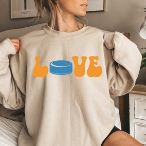 Love Hockey Shirt, Hockey Mom Sweatshirt, Hockey Mother Hoodie, Hockey Mom Shirt, Team Mom Gift, Hockey Lover Gift