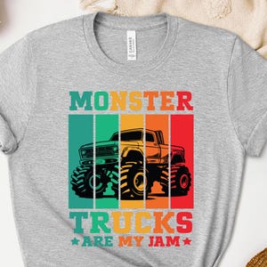 Monster Truck Are My Jam Shirt, Monster Truck Sweatshirt, Monster Truck Hoodie, Race Car Birthday, Monster Truck Birthday Gift image 3