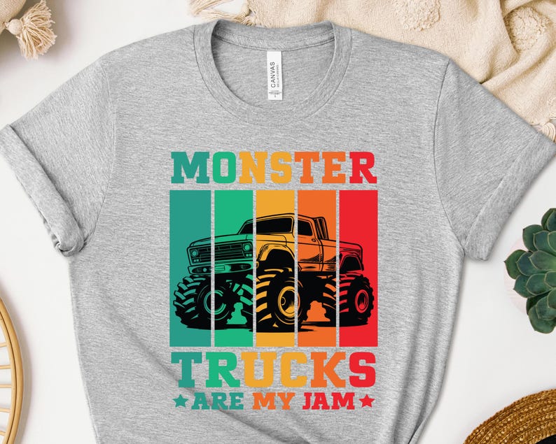 Monster Truck Are My Jam Shirt, Monster Truck Sweatshirt, Monster Truck Hoodie, Race Car Birthday, Monster Truck Birthday Gift image 3