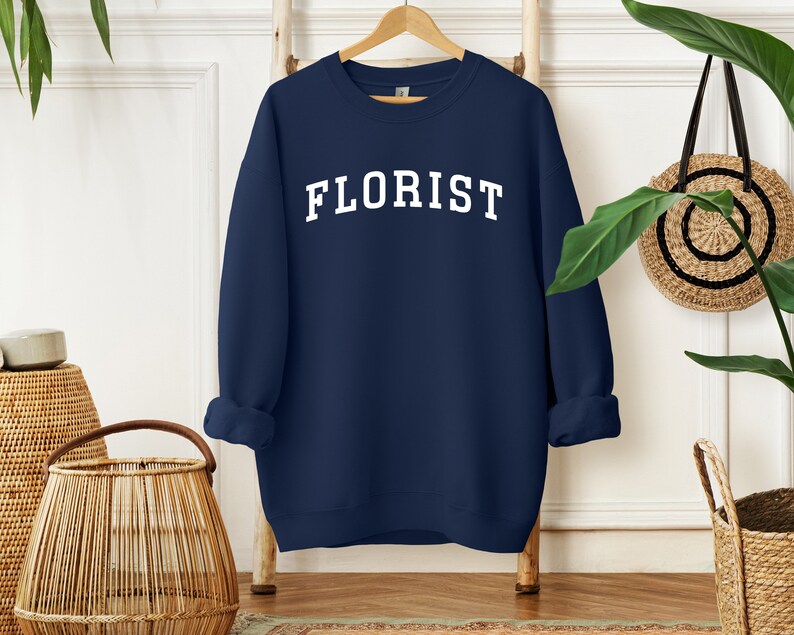 Florist Shirt, Florist Sweatshirt, Florist Hoodie, Flower Dealer, Flower Arranging Crewneck, Plant Lover, Gardener, Florist Gift image 4