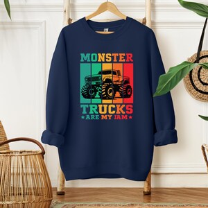 Monster Truck Are My Jam Shirt, Monster Truck Sweatshirt, Monster Truck Hoodie, Race Car Birthday, Monster Truck Birthday Gift image 2