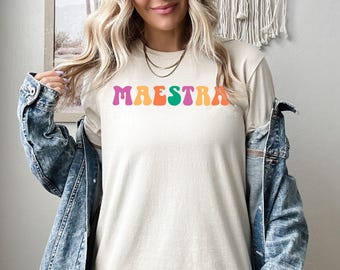 Maestra Shirt, Spanish Teacher Sweatshirt, Bilingual Teacher Hoodie, Latina Teacher Appreciation Gift, Back To School Tee