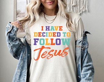 I Have Decided To Follow Jesus Shirt, Christian Sweatshirt, Bible Verse Hoodie, Retro Christian Tshirt, Worship Tee, Christian Musician