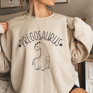 Pregosaurus Shirt, Pregnancy Announcement Sweatshirt, Funny Pregancy Hoodie for Baby Shower, Expecting Mom Gift , Baby Announcement Tee