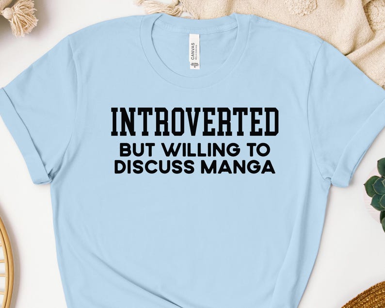 Introverted But Willing To Discuss Manga Shirt, Manga Sweatshirt, Manga Hoodie, Manga Lover Gift, Otaku Crewneck, Japanese Comic Fan Tee imagem 5