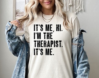Hi I'm The Therapist Shirt, Therapist Sweatshirt, Counselor Sweatshirt, Mental Health Awareness Crewneck, Therapist Graduation Appreciation
