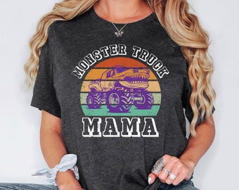 Monster Truck Mama Shirt, Monster Truck Mom Sweatshirt, Monster Truck Mommy Hoodie, Truck Lover Mama Gift, Racing Momma Crewneck