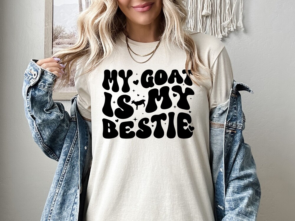 Goat Lover Crewneck,My Goat Is My Bestie Shirt, Goat Mom Hoodie, Farmer Goat Tee, Goat Lover Sweatshirt, Farm Girl Shirt Livingmall