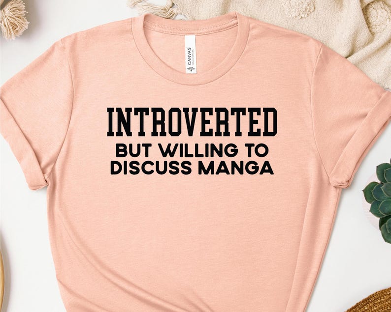Introverted But Willing To Discuss Manga Shirt, Manga Sweatshirt, Manga Hoodie, Manga Lover Gift, Otaku Crewneck, Japanese Comic Fan Tee imagem 3
