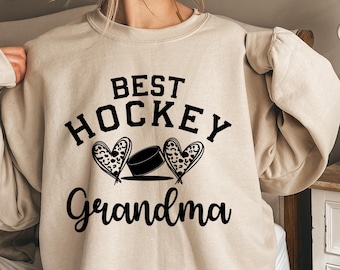 Best Hockey Grandma Shirt, Hockey Mimi Sweatshirt, Hockey Nana Hoodie, Hockey Gigi Crewneck, Hockey Grammy Tee, Hockey Grandmother Gift